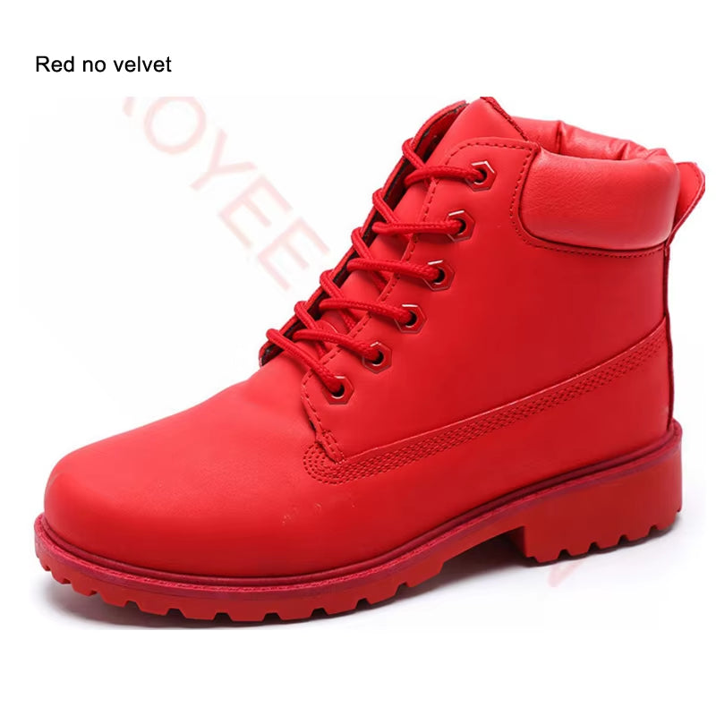 Women Boots Winter 2023 Autumn Winter Boots Men Platform Fashion Winter Shoes Keep Warm Men'S Boots Red Shoes Ankle Botas Mujer